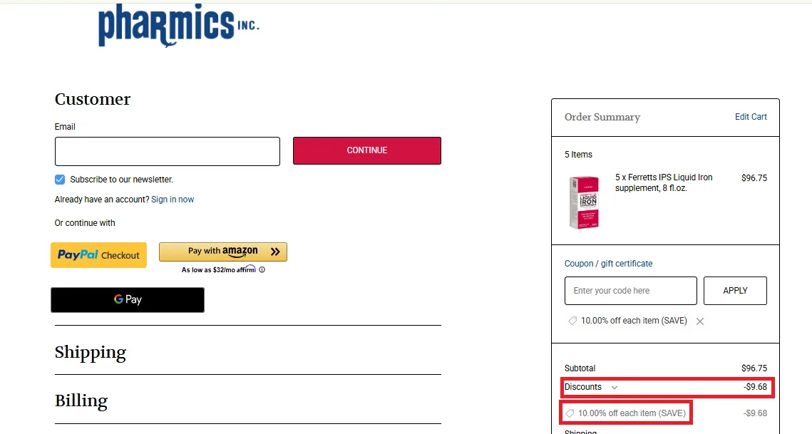 Pharmicsvitamins 10% off coupon